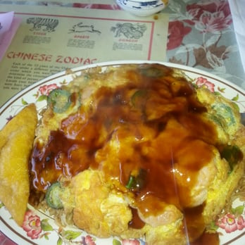 Rose Garden - prawns and eggs lunch special. Everything was salty from the rice to the eggs. Not a good first impression! - Chinese Near Me - San Leandro, California
