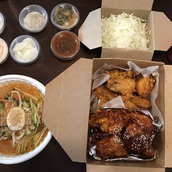 Shabu Lin - Half&half fried chicken and cold noodles. Well packed and yummm - Hot Pot Near Me - Arcadia, California Shabu Lin - Half&half fried chicken and cold noodles. Well packed and yummm - Hot Pot Near Me - Arcadia, California