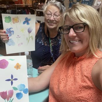 Inky Fingers Calligraphy - Water color florals class at Coastal Market Largo w mom for Mothers Day outing - Art Classes Near Me - Dunedin, Florida Inky Fingers Calligraphy - Water color florals class at Coastal Market Largo w mom for Mothers Day outing - Art Classes Near Me - Dunedin, Florida