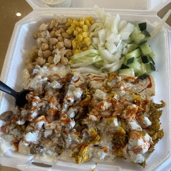 Gyro's N More - 7. Combo Platter over Rice (Chicken & Lamb) with extra 28. Extra Hot Sauce on Side - Pop-Up Restaurants Near Me - Hammond, Louisiana Gyro's N More - 7. Combo Platter over Rice (Chicken & Lamb) with extra 28. Extra Hot Sauce on Side - Pop-Up Restaurants Near Me - Hammond, Louisiana