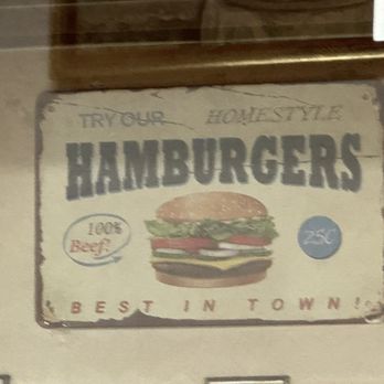 J & T's Grill - a sign for hamburgers - Fish & Chips Near Me - Johnston, Rhode Island