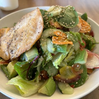 Flower Child - Chopped Vegetable salad w a side of salmon. Tasty but salmon was underwhelming. - Salad Near Me - Tucson, Arizona