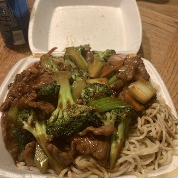 Liu's Village - 9/4/21 my dads beef and broccoli half noodles half steamed white rice. Looks like 2 people can share lol. - Chinese Near Me - Madera, California