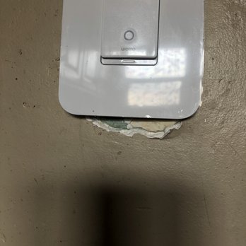 VECK Electric - Unpatched walls left by this shady company. - Electricians Near Me VECK Electric - Unpatched walls left by this shady company. - Electricians Near Me