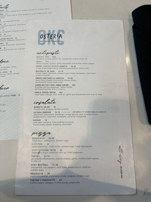 Menu photo 2 Osteria Oklahoma City, OK