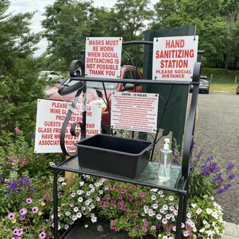 Fox Hollow Vineyards - Hand sanitizer station - Wine Tasting Room Near Me - Holmdel, New Jersey