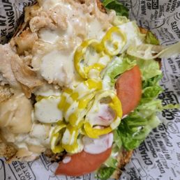 California Chicken club with mayonnaise and ranch. California Chicken club with mayonnaise and ranch.