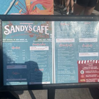 Southernmost Sandy’s Cafe - Menu - Food Trucks Near Me - Key West, Florida Southernmost Sandy’s Cafe - Menu - Food Trucks Near Me - Key West, Florida