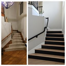 Our second time using Daniel's Flooring! New and improved staircase!