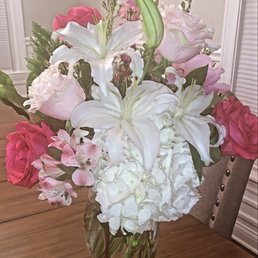Birthday arrangement for a friend that they also delivered. Birthday arrangement for a friend that they also delivered.