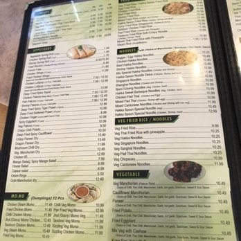 Hakka Spoon - a menu for a restaurant - Indian Near Me - Brampton, Ontario