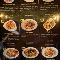 ZaZa Thai - Menu Page 13 - Stir-Fried Noodle Dishes