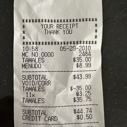My original order was for a dozen ($35). Only 11 was ready for pick up and ended up charging me individual price. More for one LESS tamale. My original order was for a dozen ($35). Only 11 was ready for pick up and ended up charging me individual price. More for one LESS tamale.