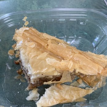 Evergreen Cafe and Gyros - One of the best baklava I have ever had  (half serving in photo) - Cafes Near Me - Olympia, Washington
