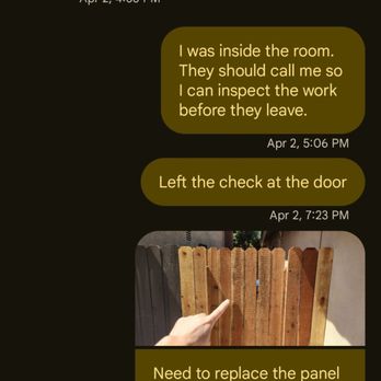 Irvine Fence - Screen shots of communication with Peter. - Fences & Gates Near Me - Anaheim, California Irvine Fence - Screen shots of communication with Peter. - Fences & Gates Near Me - Anaheim, California