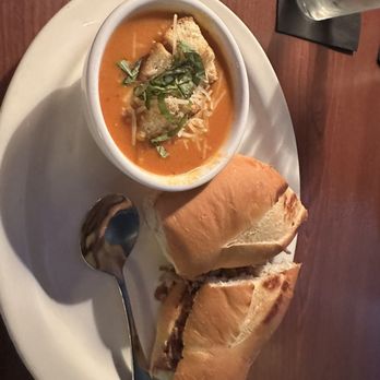 Osteria Kayla - Tomato soup prime rib sandwich - Italian Near Me - Fremont, Nebraska Osteria Kayla - Tomato soup prime rib sandwich - Italian Near Me - Fremont, Nebraska