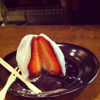 Eiji - FRESH Strawberry red bean Mochi! - Sushi Bars Near Me - San Francisco, California Eiji - FRESH Strawberry red bean Mochi! - Sushi Bars Near Me - San Francisco, California