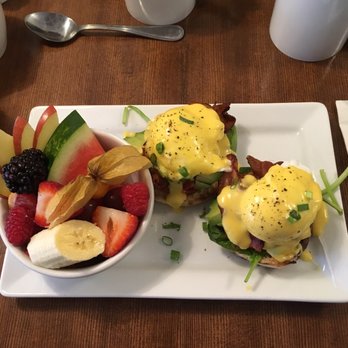 Yolks - BEAST (bacon eggs acocado spinach tomatoes), 2 eggs, fresh fruits. - Coffee & Tea Near Me - Vancouver, British Columbia Yolks - BEAST (bacon eggs acocado spinach tomatoes), 2 eggs, fresh fruits. - Coffee & Tea Near Me - Vancouver, British Columbia
