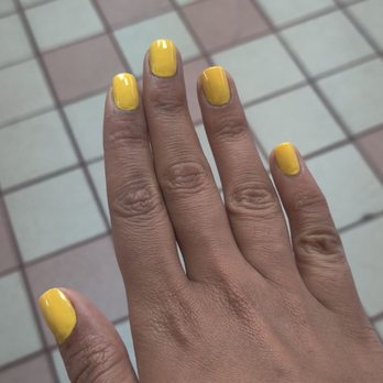 Heaven Nails and Spa - Squared, yellow nails. - Nail Salons Near Me - Hackensack, New Jersey Heaven Nails and Spa - Squared, yellow nails. - Nail Salons Near Me - Hackensack, New Jersey
