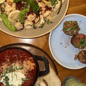 Saint & Second - Ricotta Meatballs, crispy tuna rice, Spanish Fried Calamari - New American Near Me - Long Beach, California Saint & Second - Ricotta Meatballs, crispy tuna rice, Spanish Fried Calamari - New American Near Me - Long Beach, California