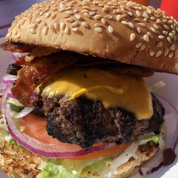 Char-Pit - :) 1/4 pound Bacon cheeseburger $6.50 - American Near Me - Kings Beach, California Char-Pit - :) 1/4 pound Bacon cheeseburger $6.50 - American Near Me - Kings Beach, California