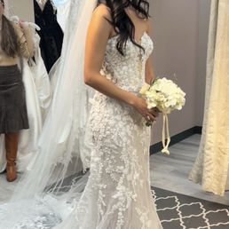 When I first purchased my dress. You can see it's a little long.