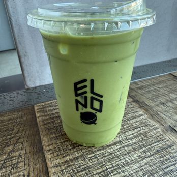 ELNO - iced mach-iato (matcha latte with oat milk) - Coffee & Tea Near Me - Panorama City, California ELNO - iced mach-iato (matcha latte with oat milk) - Coffee & Tea Near Me - Panorama City, California