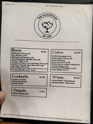 Menu photo 2 The Glasshouse Salinas, CA Menu photo 2 The Glasshouse Salinas, CA