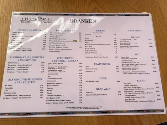 Menu photo 1 't Huiskombuis Bruges, VWV