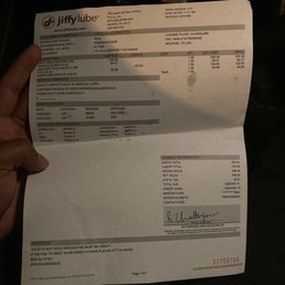 Jiffy lube invoice Jiffy lube invoice