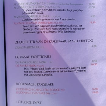 In De Verzekering Tegen De Grote Dorst - Menu p9 - Pubs Near Me - Lennik, VBR