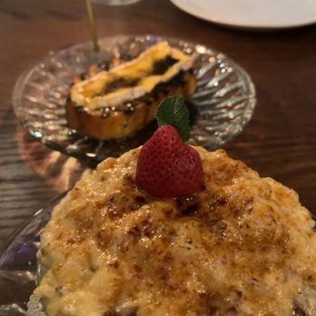 Mamou - Brie with Honey and rice pudding cream brûlée - Brasseries Near Me - New Orleans, Louisiana Mamou - Brie with Honey and rice pudding cream brûlée - Brasseries Near Me - New Orleans, Louisiana