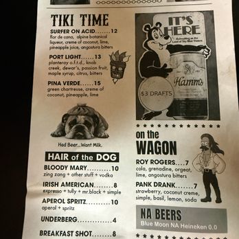 One Star Bar - Drink menu - Dive Bars Near Me - Taylor, Michigan