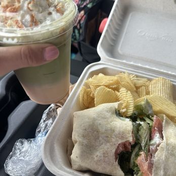 Mojo's Coffee and More - Pumpkin Pie Matcha and Smoked Salmon Wrap - Coffee & Tea Near Me - Bay Village, Ohio