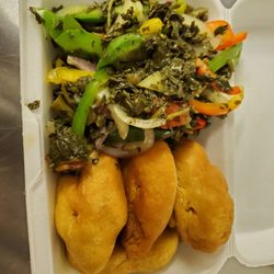 Spicy Grillz - Callaloo with festivals