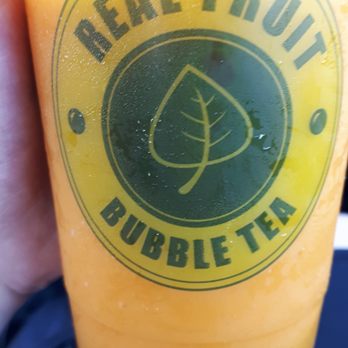 Real Fruit Bubble Tea - Medium mango slush bubble tea. - Bubble Tea Near Me - Orléans, Ontario