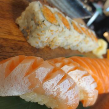 Ryujin Sushi - Modified Salmon Set Sushi 2 Toro Salmon Nigiri, 6 Salmon Nigiri, Crunchy, Spicy Salmon roll - Sushi Bars Near Me - Bridgewater, New Jersey Ryujin Sushi - Modified Salmon Set Sushi 2 Toro Salmon Nigiri, 6 Salmon Nigiri, Crunchy, Spicy Salmon roll - Sushi Bars Near Me - Bridgewater, New Jersey