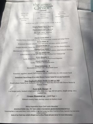 Menu photo 3 The Green Onion Norfolk, VA Menu photo 3 The Green Onion Norfolk, VA