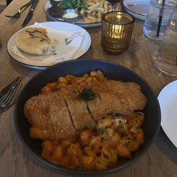 Little Ruby's Dallas - Spicy rigatoni with crispy chicken - Australian Near Me - Dallas, Texas Little Ruby's Dallas - Spicy rigatoni with crispy chicken - Australian Near Me - Dallas, Texas