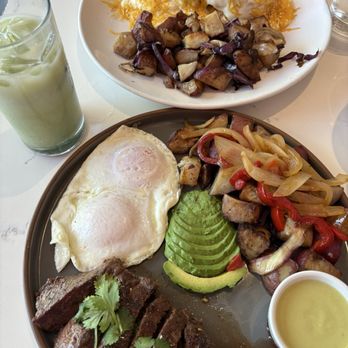 Aurora - knife & fork plate and steak & egg plate - Coffee & Tea Near Me - Oklahoma City, Oklahoma