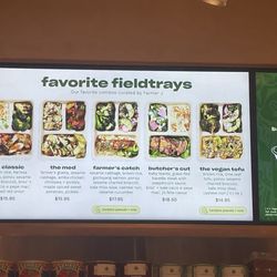 Menu favorites