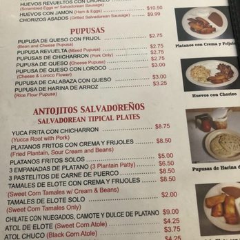 El Sonsonateco - el menú. Tienen de todo! - Salvadoran Near Me - Los Angeles, California