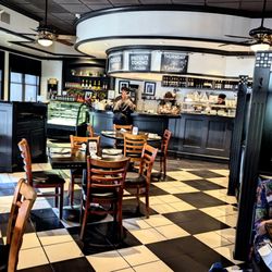 The dining area and bar. Lovely decor and plenty of staff