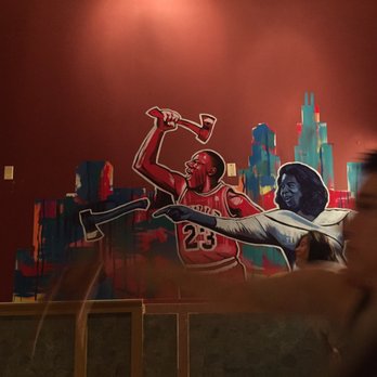 Bad Axe Throwing Chicago West Loop - Lovely artwork - Axe Throwing Near Me - Chicago, Illinois Bad Axe Throwing Chicago West Loop - Lovely artwork - Axe Throwing Near Me - Chicago, Illinois