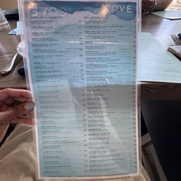 Drink menu
