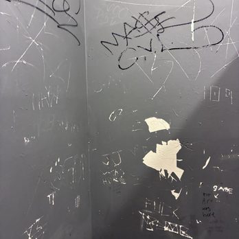 Tsukiji - Carved in tagging bathroom wall - Japanese Near Me - Fresno, California