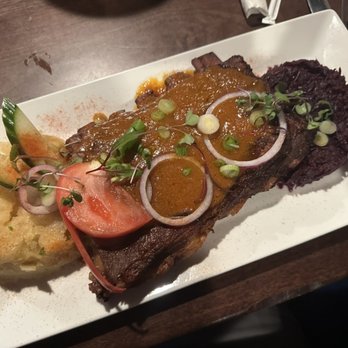 Huszar - Fall off the bone ribs, smashed potatoes and red cabbage salad. - Bars Near Me - Pittsburgh, Pennsylvania