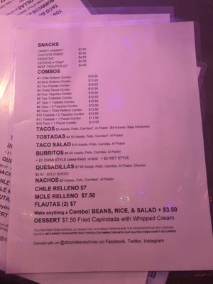 Menu photo 8 Doomie's NextMex Los Angeles, CA