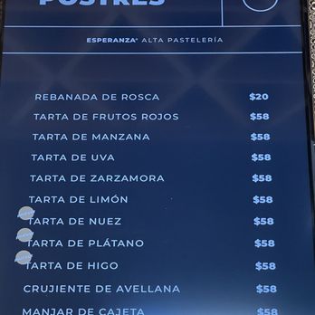 Esperanza - Chapultepec - Pastries Menu 3/3/2024 - Bakeries Near Me - México, D.F., DIF Esperanza - Chapultepec - Pastries Menu 3/3/2024 - Bakeries Near Me - México, D.F., DIF
