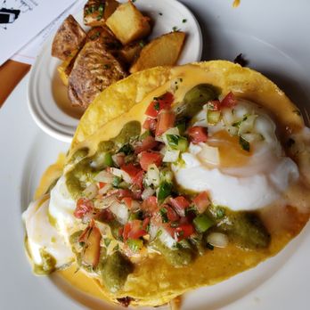 Lake Ave Restaurant & Bar - Huevos dish,  Tostada with eggs and refried beans - New American Near Me - Duluth, Minnesota